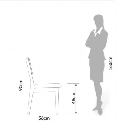 Imagem de Conjunto 02 Cadeiras de Jantar com Assento Estofado e Encosto com tela Palhinha CA35 Dalla Costa