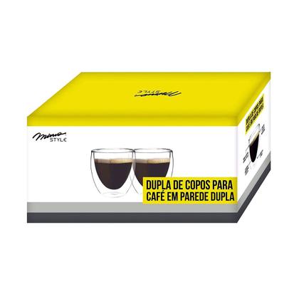 Imagem de Conjunto 02 Copos Para Café Com Parede De Vidro Dupla - Mimo Style