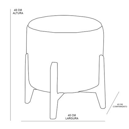 Imagem de Conjunto 02 Puff Decorativo Thor Cores Sala de Jantar