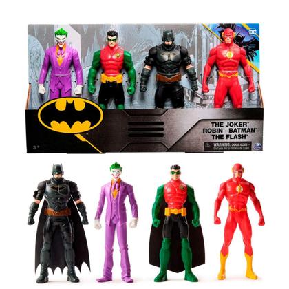 Imagem de Conjunto 04 bonecos batman dc comics 15cm - sunny 004180