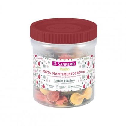 Imagem de Conjunto 04 Porta Mantimentos  com Rosca 800ml Sanremo - vermelho