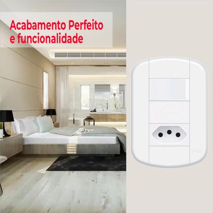 Imagem de Conjunto 1 Interruptor 16a 250v 1 Tomada 2p+t Fame Kit 12un