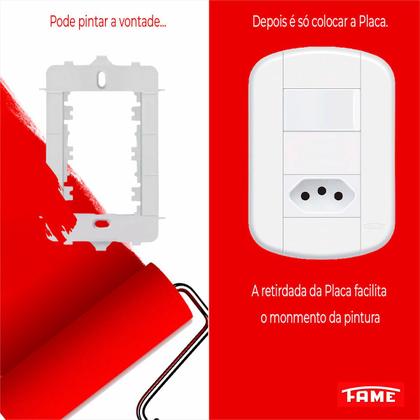 Imagem de Conjunto 1 Interruptor 16a 250v 1 Tomada 2p+t Fame Kit 12un