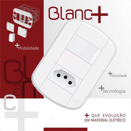 Imagem de Conjunto 1 Interruptor 16a 250v 1 Tomada 2p+t Fame Kit 12un