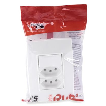 Imagem de Conjunto 1 Interruptor 2 Tomadas Force Line