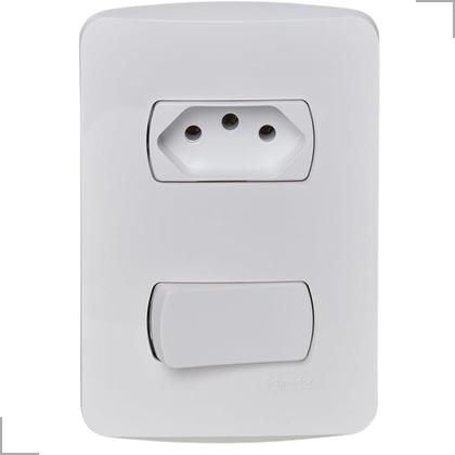 Imagem de Conjunto 1 Interruptor e 1 Tomada 2P+T Miluz 10A 250V 4X2 Schneider