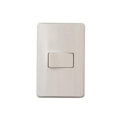 Imagem de Conjunto 1 Interruptor Horizontal Simples 10a 220v Simon 19 Branco