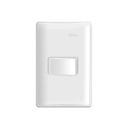 Imagem de Conjunto 1 Interruptor Horizontal Simples 10a 220v Simon 19 Branco