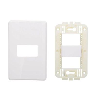 Imagem de Conjunto 1 Interruptor Horizontal Simples 10a 220v Simon 19 Branco