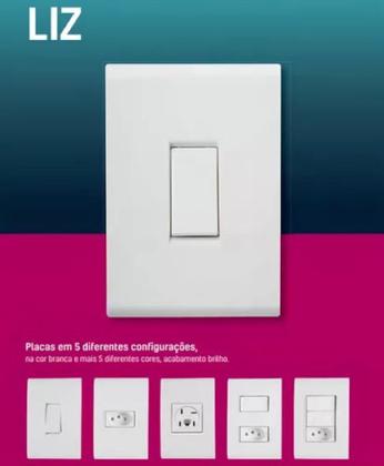 Imagem de Conjunto 1 Interruptor Paralelo 10A 4x2 Branco Tramontina Liz DH