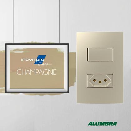Imagem de Conjunto 1 Interruptor Paralelo 4X2 Champagne 85437 Alumbra