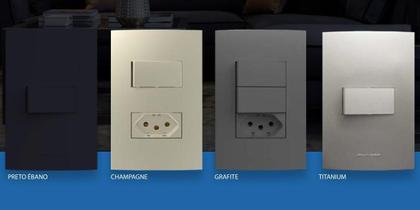 Imagem de Conjunto 1 Interruptor Paralelo 4X2 Grafite 85486 Alumbra