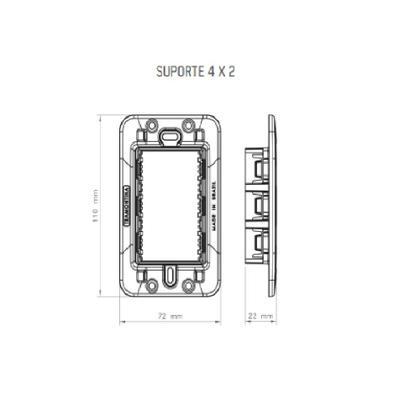 Imagem de Conjunto 1 Interruptor Paralelo Horizontal 10A 4x2 Tramontina Liz
