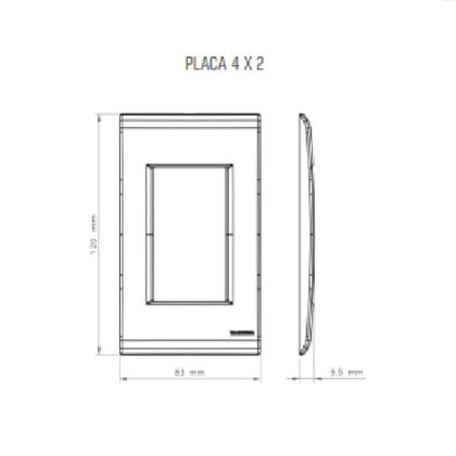 Imagem de Conjunto 1 Interruptor Paralelo Horizontal 10A 4x2 Tramontina Liz