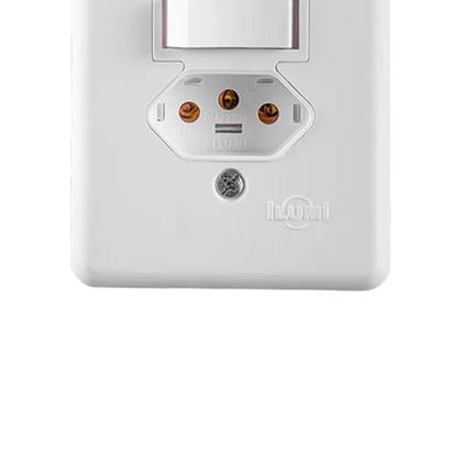 Imagem de Conjunto 1 Interruptor Simples   1 Paralelo   1 Tomada Com Placa 2P T 250V/10A Branco 4 X 20290 Ilumi