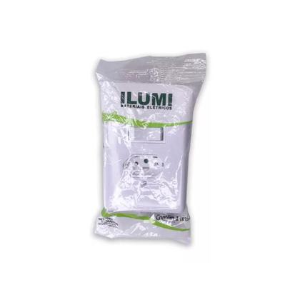 Imagem de Conjunto 1 Interruptor Simples   1 Paralelo   1 Tomada Com Placa 2P T 250V/10A Branco 4 X 20290 Ilumi