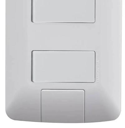 Imagem de Conjunto 1 Interruptor Simples   1 Paralelo C/ Placa Mod. Aria 250V/6A Cor: Branca 4 x 2 Ref: 57241/045 -TRAMONTINA