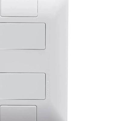Imagem de Conjunto 1 Interruptor Simples   1 Paralelo C/ Placa Mod. Aria 250V/6A Cor: Branca 4 x 2 Ref: 57241/045 -TRAMONTINA