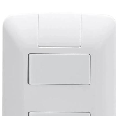 Imagem de Conjunto 1 Interruptor Simples   1 Paralelo C/ Placa Mod. Aria 250V/6A Cor: Branca 4 x 2 Ref: 57241/045 -TRAMONTINA