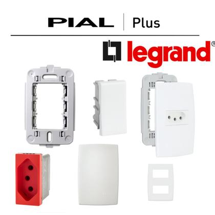 Imagem de Conjunto 1 Interruptor Simples 1 Tomada 10A 3 Pinos Pial Plus