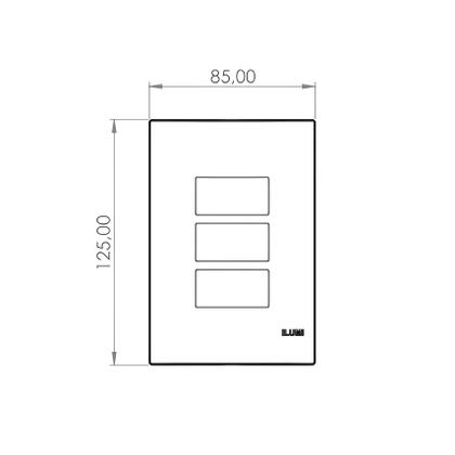 Imagem de Conjunto 1 Interruptor Simples 10A 4x2 Branco i9 9417 Ilumi