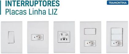 Imagem de Conjunto 1 Interruptor Simples 4x2 Branco Tramontina Liz