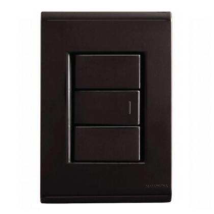 Imagem de Conjunto 1 Interruptor Simples 4X2 Grafite 57173/001