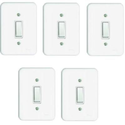 Imagem de Conjunto 1 Interruptor Simples C/ Placa Cor: Branco Ref: 1901.002 -RADIAL