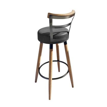 Imagem de Conjunto 1 Mesa Bistrô Tampo Madeira Maciça Redondo 2 Banquetas Moscou