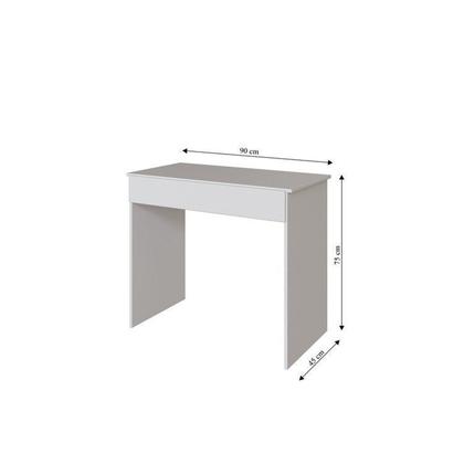 Imagem de Conjunto 1 Mesa Escrivaninha 1 Gaveta Sevilha e 1 Estante Livreiro Modular 4 Nichos Delta