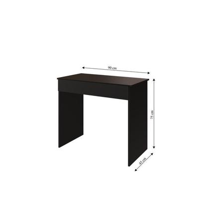 Imagem de Conjunto 1 Mesa Escrivaninha 1 Gaveta Sevilha e 1 Estante Livreiro Modular 4 Nichos Delta