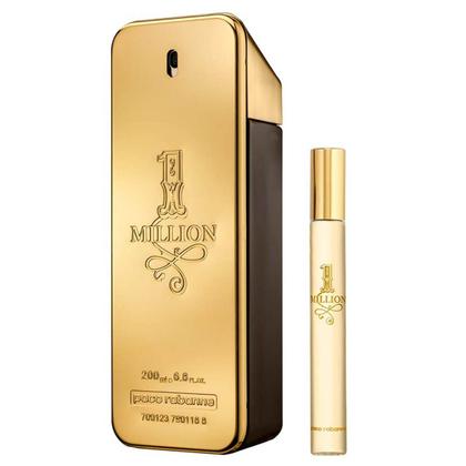 Imagem de Conjunto 1 Million Paco Rabanne Masculino - Perfume Eau de Toilette 200ml + Travel Size 10ml