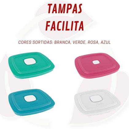 Imagem de Conjunto 1 Pote Vidro Hermetico 1040ml + 1 Pote Facilita 2 Litros