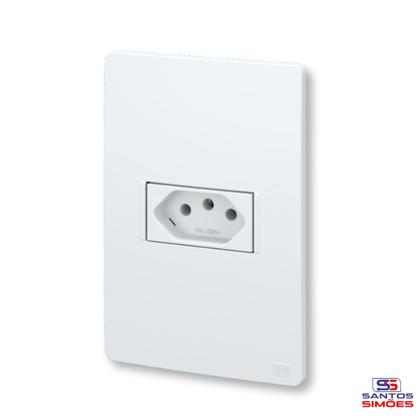 Imagem de Conjunto 1 Tomada 10A 2P+T com Placa Branco Esatta Weg
