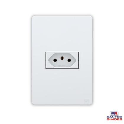 Imagem de Conjunto 1 Tomada 10A 2P+T com Placa Branco Esatta Weg