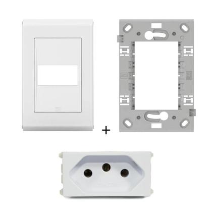 Imagem de Conjunto 1 Tomada 10A Branco Refinatto Weg