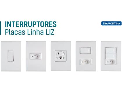 Imagem de Conjunto 1 Tomada 20A 2p+T 4x2 Branca 57170/213 Tramontina Liz