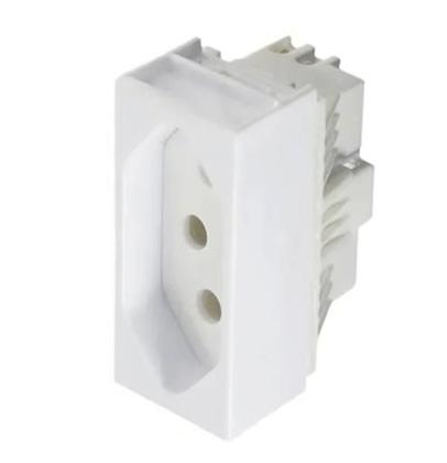 Imagem de Conjunto 1 Tomada 3p 10a + 1 Interruptor Simples Slim Ilumi 80200