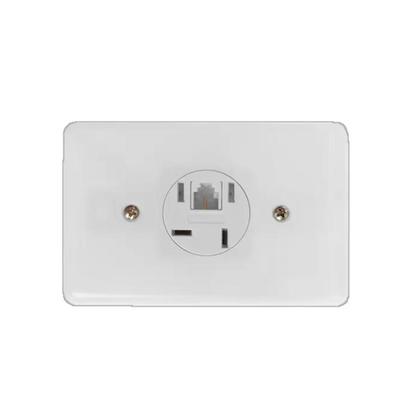 Imagem de Conjunto 1 Tomada Telefone RJ11 Com Placa Stylus 4 X 2 Branco 2565 Ilumi