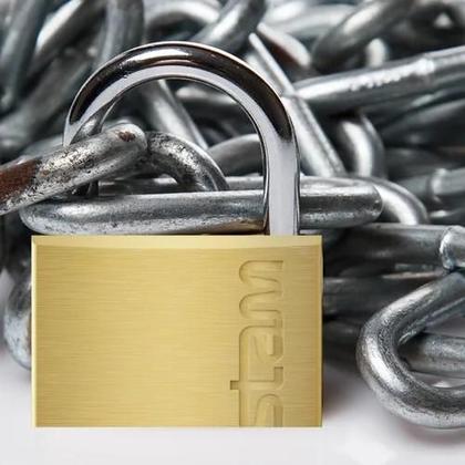 Imagem de Conjunto 10 Cadeados Stam 30mm Portão C/ Chaves Iguais