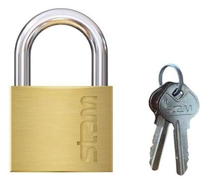 Imagem de Conjunto 10 Cadeados Stam 30mm Portão C/ Chaves Iguais