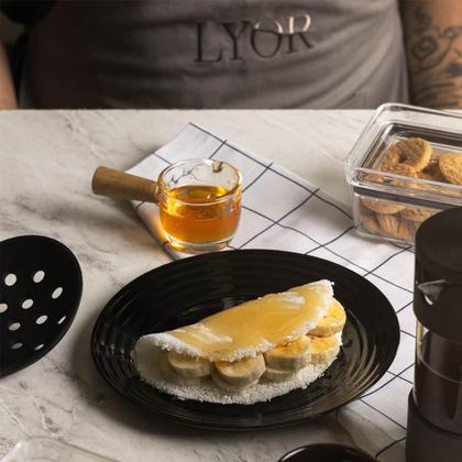Imagem de Conjunto 10 Molheiras de Vidro 50ml Lyor para Caldas Molhos Mel Restaurante com Cabo Bambu