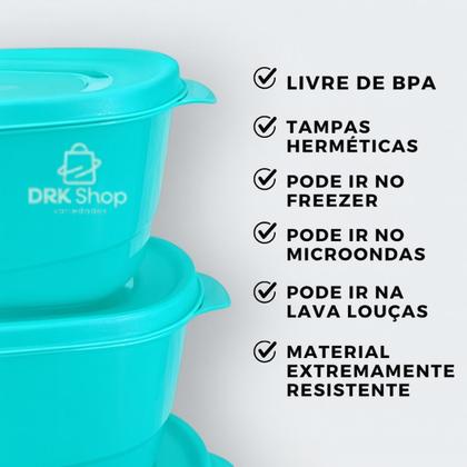Imagem de Conjunto 10 Potes 1 Jarra Marmita Organizador Plasticos