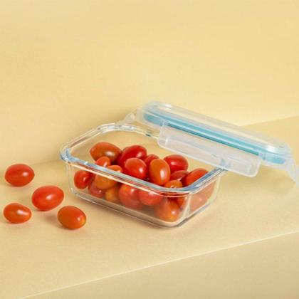 Imagem de Conjunto 10 Potes Vidro Hermético mantimentos marmita 370ml