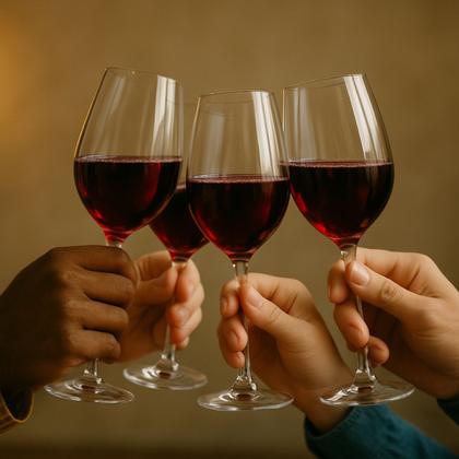 Imagem de Conjunto 10 Taças de Vidro 365ml ÁGUA E VINHO