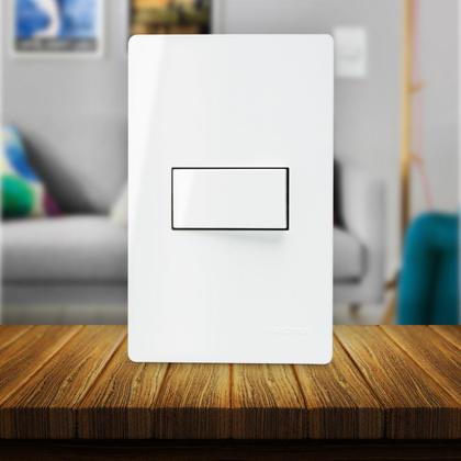 Imagem de Conjunto 10x Tomada 10A +2x Interruptores 1 Tecla Simples Branco Infiniti MarGirius