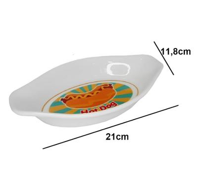 Imagem de Conjunto 12 Pratos Para Hot Dog Cachorro Quente Formato de Canoa