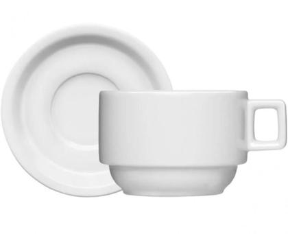Imagem de Conjunto 15 Xicaras Cha Com Pires Porcelana BarHotel Germer