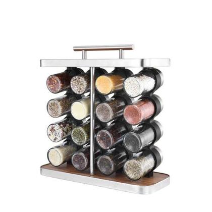 Imagem de Conjunto 16 Potes de Condimentos Vidro 80ml - Inox