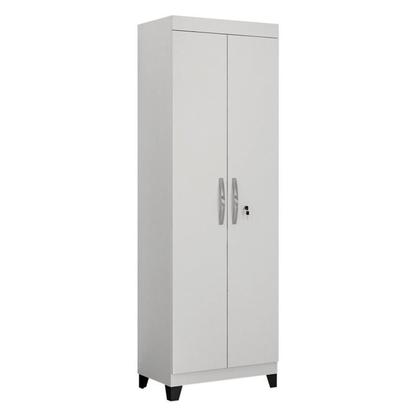 Imagem de Conjunto 2 Armários Multiuso Infantil 2 Portas com Chave e 5 Prateleiras Asteca Branco